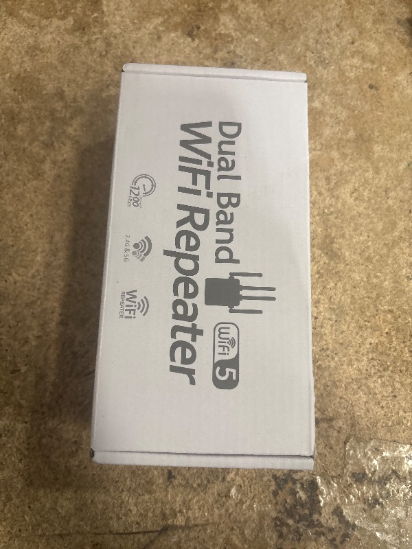Photo 1 of 12880 Sq.Ft WiFi Extender Signal Booster, 1200Mbps WiFi Repeater, 105-Device Support, Simple Install, WiFi Extender with Wide Compatibility