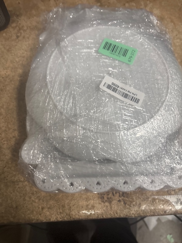 Photo 1 of 10 Pcs Cake Stand White Plastic Dessert Table Display Set 4 Pcs 3 Tired Cupcake Stand Cookie Tray Rack Serving Tray Cake Display Tower and 6 Pcs Dessert Trays for Wedding Baby Shower Tea Party (White)