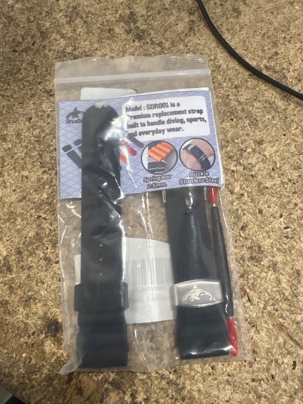 Photo 1 of OrcaDoller Silicone Dive Rubber Watch Band 22mm –2.5mm Spring Bar For Seiko SKX007, Casio Duro, Luminox, Garmin – Waterproof Replacement Band with Stainless Steel Buckle (Black)