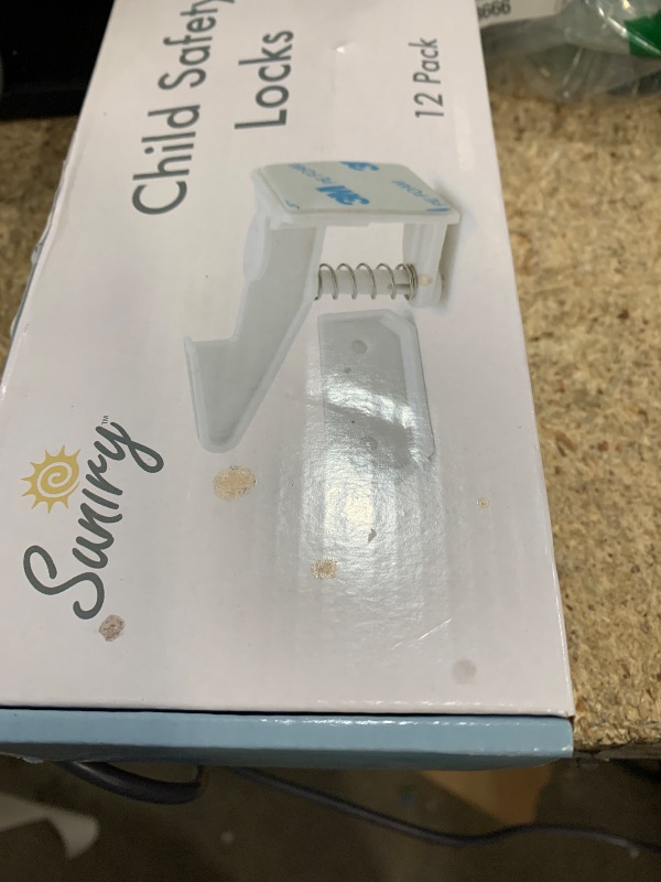 Photo 1 of 12 Pack Cabinet Locks Child Safety | Baby Safety Cabinet Locks NO Drilling 3M Adhesive Baby Proof Drawer Lock Child proofing cabinets latches for Kids Latch for Drawers & Door Child Safety Locks