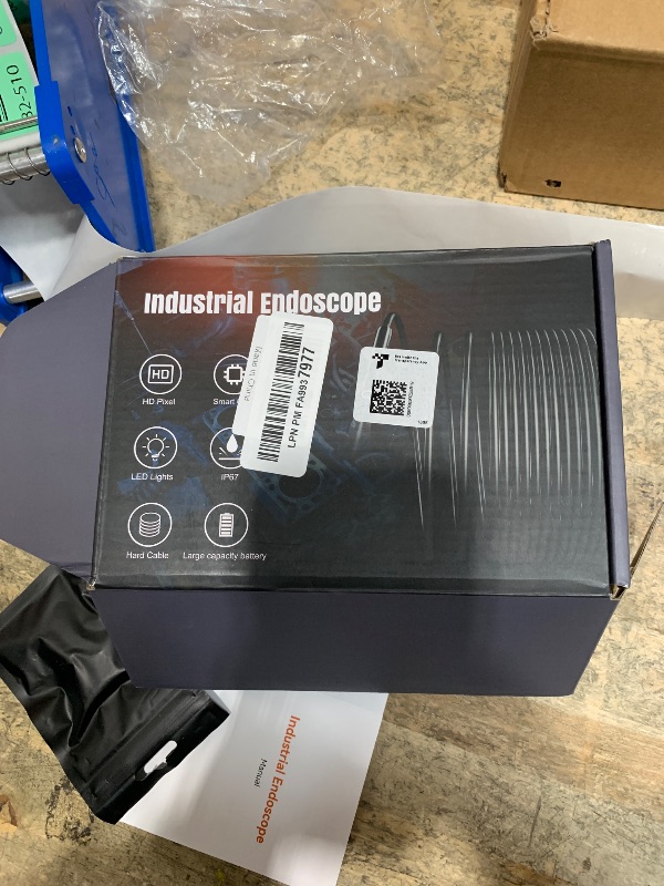 Photo 1 of *** STOCK PHOTO REFERENCE ONLY **** Industrial Endoscope, 8mm 1080P HD Digital Borescope Inspection Camera 4.3 Inch LCD Screen IP67 Waterproof Snake Camera with LED Lights(Green and Black,7m)