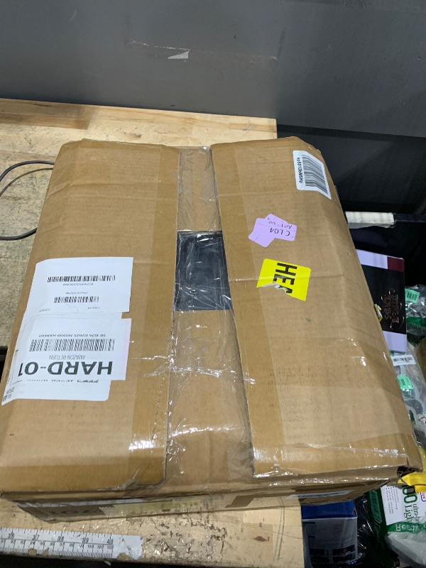 Photo 1 of **FOR PARTS ONLY/ NON-FUNCTIONAL** MAHANCRIS Bar Stools, Set of 2 Round Bar Chairs with Footrest, 28 Inch Kitchen Breakfast Bar Chairs, Industrial Bar Stools, Easy Assembly, for Dining Room, Kitchen, Rustic Brown BAHR02701