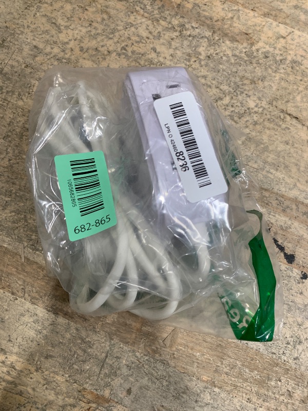 Photo 1 of 10 Ft Surge Protector Power Strip - YISHU 3 Side Outlet Extender with 8 Widely AC Outlets and 4 USB Ports, 10 Feet Extension Cord with Flat Plug, Wall Mount Desk USB Charging Station, ETL,White