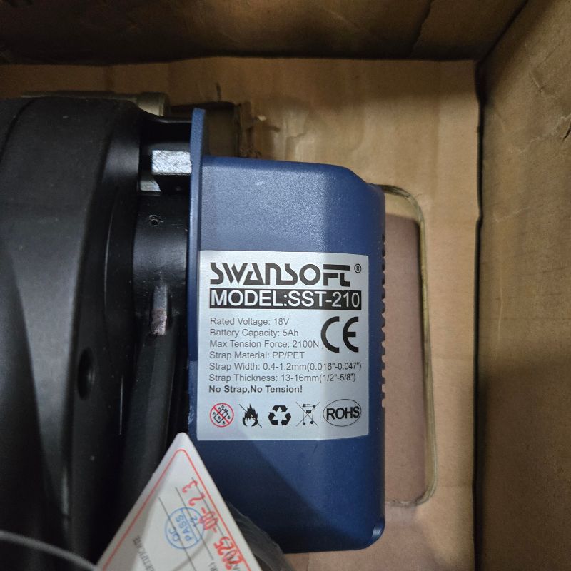 Photo 1 of **FOR PARTS ONLY**SWANSOFT Electric Strapping Machine for Width 0.51" - 0.63" PP PET Straps, 2 x 5000mAh Battery Automatic Strapping Tool, Handheld Semi-Automatic Banding Tools for Packaging Box Pallet