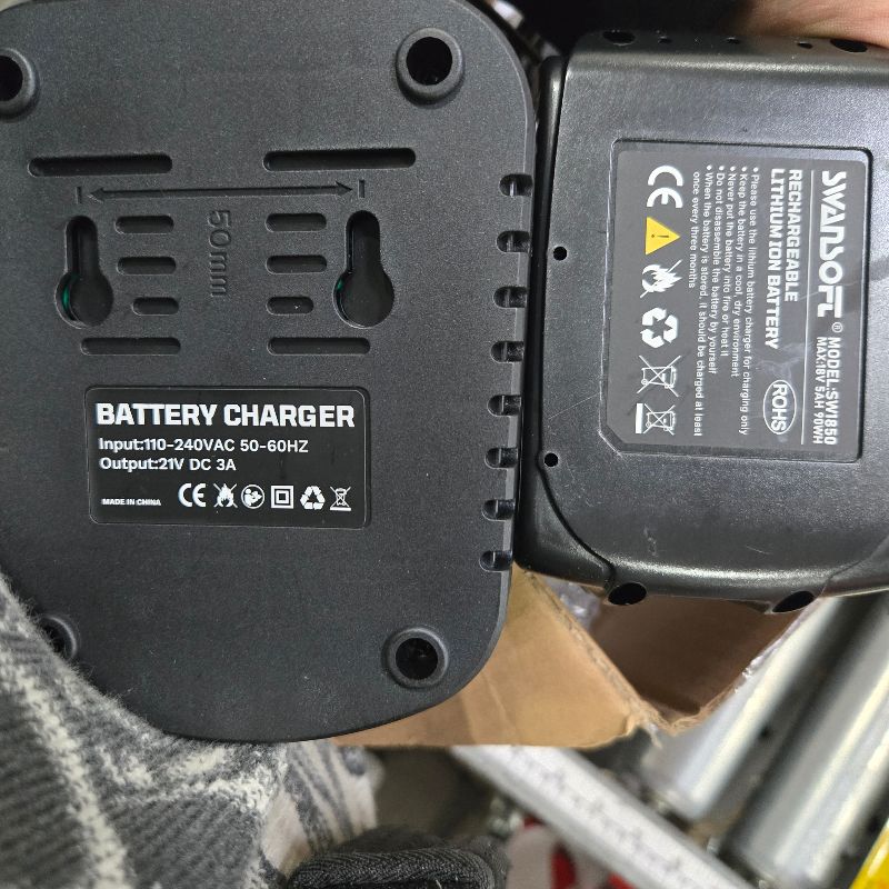 Photo 1 of **FOR PARTS ONLY**SWANSOFT Electric Strapping Machine for Width 0.51" - 0.63" PP PET Straps, 2 x 5000mAh Battery Automatic Strapping Tool, Handheld Semi-Automatic Banding Tools for Packaging Box Pallet