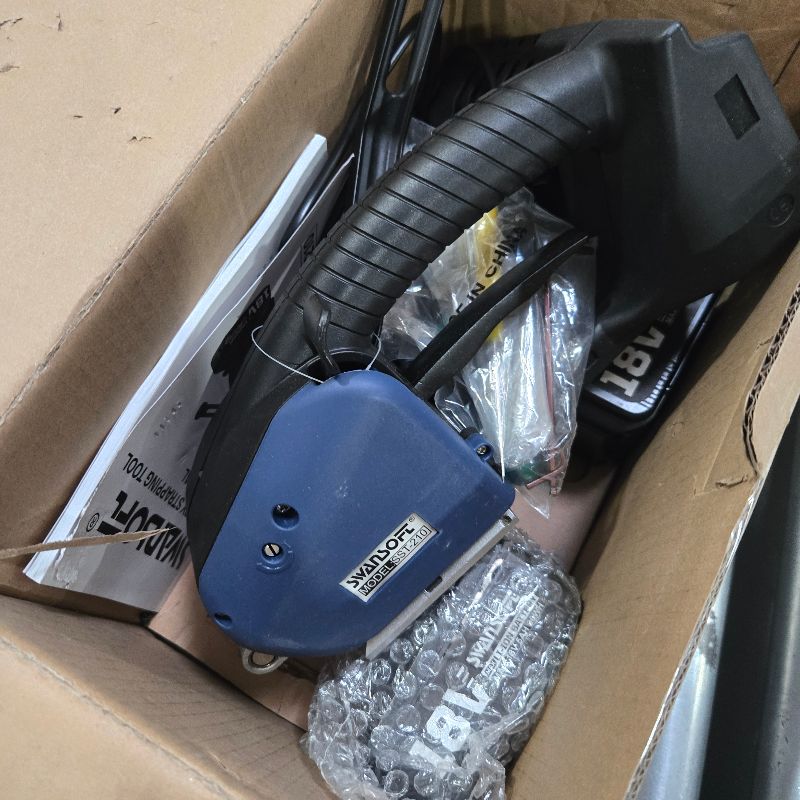 Photo 1 of **FOR PARTS ONLY**SWANSOFT Electric Strapping Machine for Width 0.51" - 0.63" PP PET Straps, 2 x 5000mAh Battery Automatic Strapping Tool, Handheld Semi-Automatic Banding Tools for Packaging Box Pallet