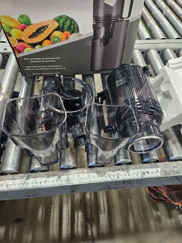 Photo 1 of ** For parts only Missing actual juicer machine ** Cold Press Juicer, Juicer Machines with 5.4" Wide Feed Chute for Juice Extractor, Slow Masticating Juicer for Vegetables & Fruits with High Juice Yield, Easy to Clean (Black)