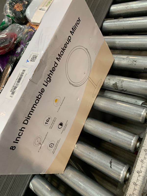 Photo 1 of Lighted Makeup Mirror, 3000 mAh Rechargeable Double Sided Magnifying Vanity Mirror with 3 Colors, 1x/10x, 360° Rotation , Brightness Adjustable Magnification Cosmetic Light up Mirror, Women Gift