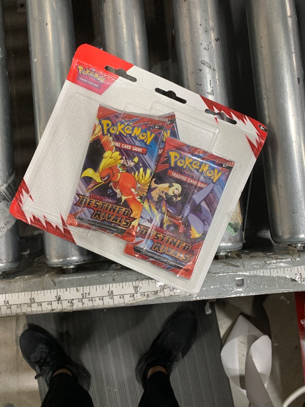 Photo 1 of (used item)(please see all images) Pokemon TCG Scarlet & Violet Destined Rivals Three Booster Blister Pack (Receive one at Random)