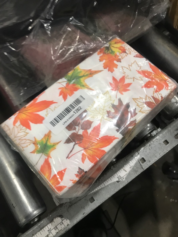 Photo 1 of 100 Pcs Fall Napkins 3 Ply Thanksgiving Guest Napkins Autumn Leaves Paper Napkin Disposable Autumn Paper Towels for Fall Thanksgiving Party Supplies Table Decorations Bathroom Kitchen Home