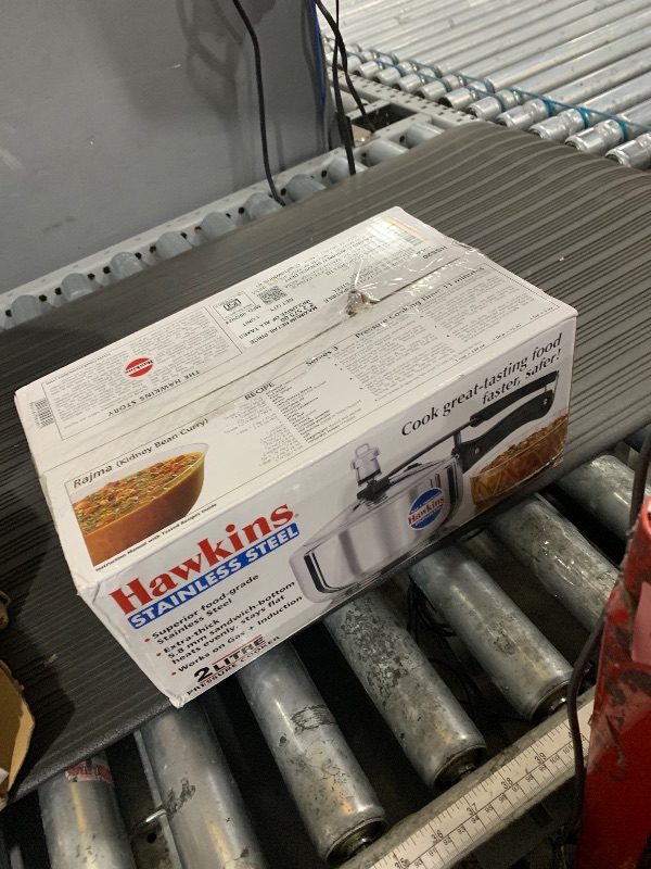 Photo 3 of Hawkins Pressure Cooker, Stainless Steel Inner Lid Cooker, Induction Cooker, Small Cooker, Silver HSS20 2 Litre