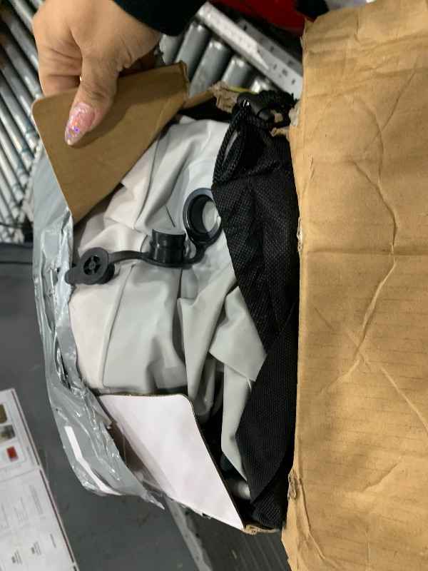 Photo 3 of RAPTAVIS Inflatable Sofa Bed for Camping, Pool Float Couch Outdoor Flocked Mattress Bed with Armrest, Full Size