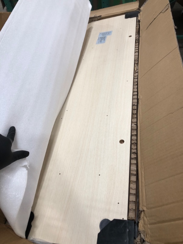 Photo 1 of **PARTS ONLY*** Marsail 48x24 Electric Standing Desk with Drawer, Computer Desk, Sit Stand Office Table with Storage & Hooks & Cable Management, Ergonomic Height Adjustable Table for Home Office, Maple