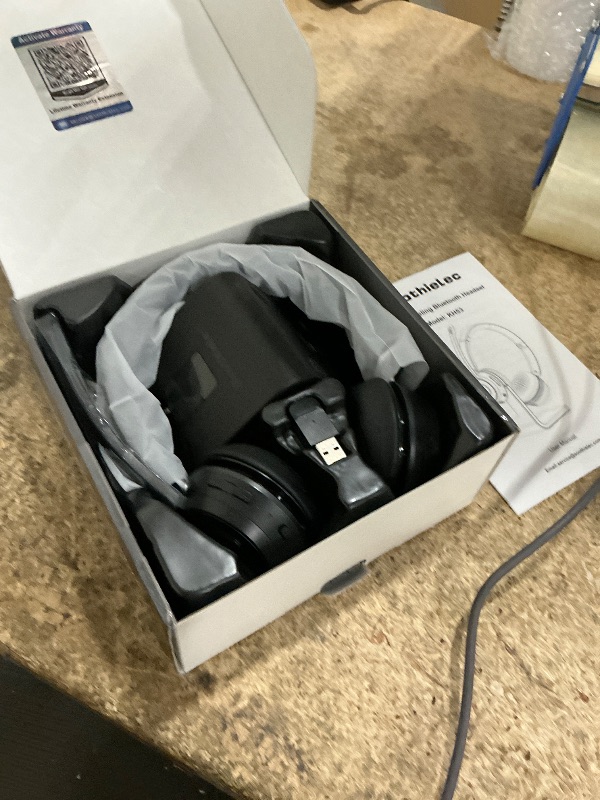 Photo 1 of (Upgraded Version) Wireless Headset, Bluetooth Headset with Noise Cancelling Microphone, Best Headphones with Mic Mute & USB Dongle for PC/Computer/Laptop/Cell Phones/Remote Work/Call Center