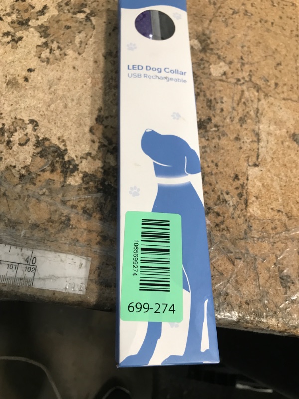 Photo 1 of Flashseen LED Dog Collar, Light Up Dog Collar Light USB Rechargeable, Adjustable Comfortable Soft Mesh Safety Collar for Small, Medium, Large Dogs(Large, Purple)