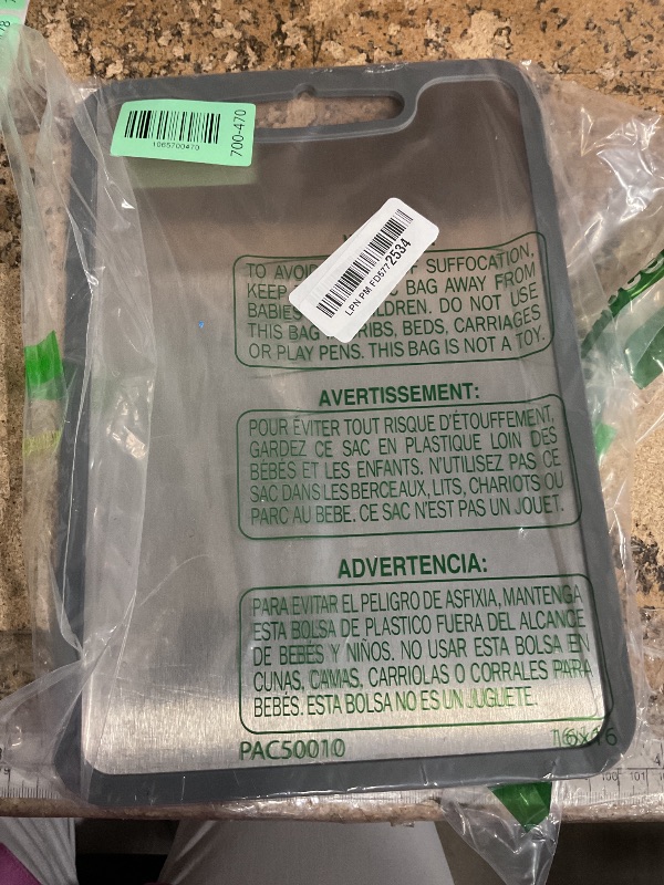 Photo 1 of ***(ONLY 1/ NOT A COMPLETE SET)***Titanium Cutting Board Double-sided non-slip silicone edging Pure Titanium Cutting Boards for Kitchen - Double-Sided Food-Grade Chopping Board Non-Stick Durable and easy to clean (Small)