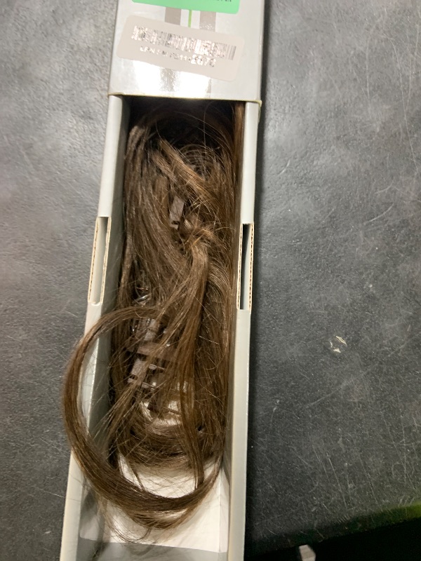 Photo 1 of 6D Second Generation Hair Piece, 100% Real Natural Hair Extensions, Can Perm and Dye Hair No Tangling, Five Bunches in a Row (16 inches, #2)