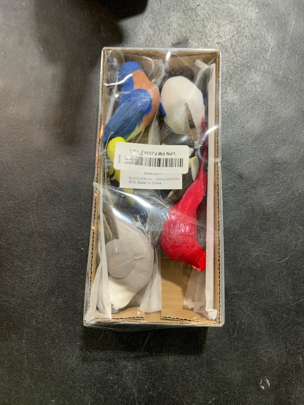 Photo 1 of 6pcs Artificial Realistic Birds Feathered Song Bird Clip on Christmas Tree Ornaments Figures for Garden Party Decoration Wreath Crafts, Assorted Colors
