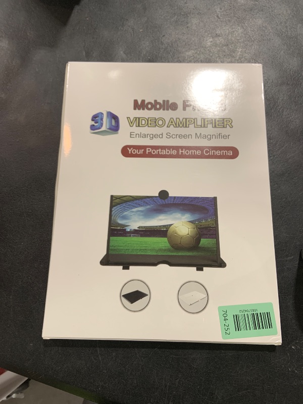 Photo 1 of 16" Screen Magnifier for Mobile Phone,3D HD Cell Phone Magnifying Projector Screen Enlarger for Movies, Videos, and Gaming,Foldable Phone Stand with Screen Amplifier,Supports All Smartphones (Black)