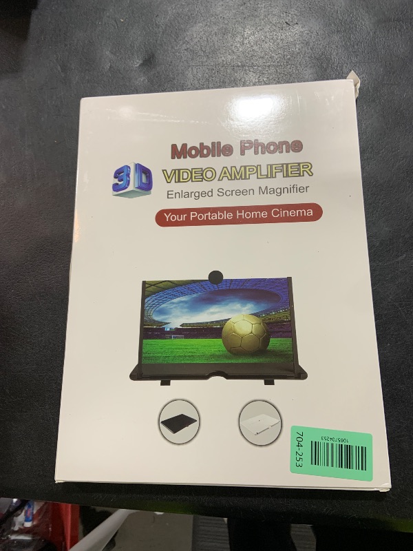 Photo 1 of 16" Screen Magnifier for Mobile Phone,3D HD Cell Phone Magnifying Projector Screen Enlarger for Movies, Videos, and Gaming,Foldable Phone Stand with Screen Amplifier,Supports All Smartphones (Black)
