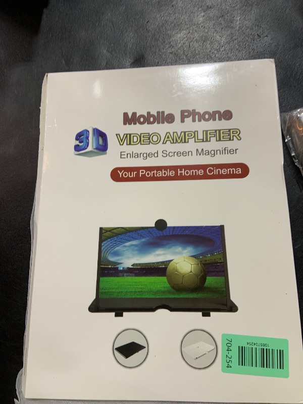 Photo 1 of 16" Screen Magnifier for Mobile Phone,3D HD Cell Phone Magnifying Projector Screen Enlarger for Movies, Videos, and Gaming,Foldable Phone Stand with Screen Amplifier,Supports All Smartphones (Black)