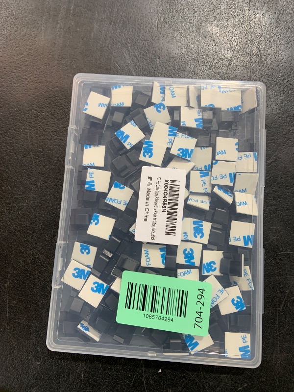 Photo 1 of 100 Pcs Cable Clips, Adhesive Cable Organizer Cord Holder Wire Clip Wire Management Self Adhesive Hooks Wire Holder for Office, Home, Black