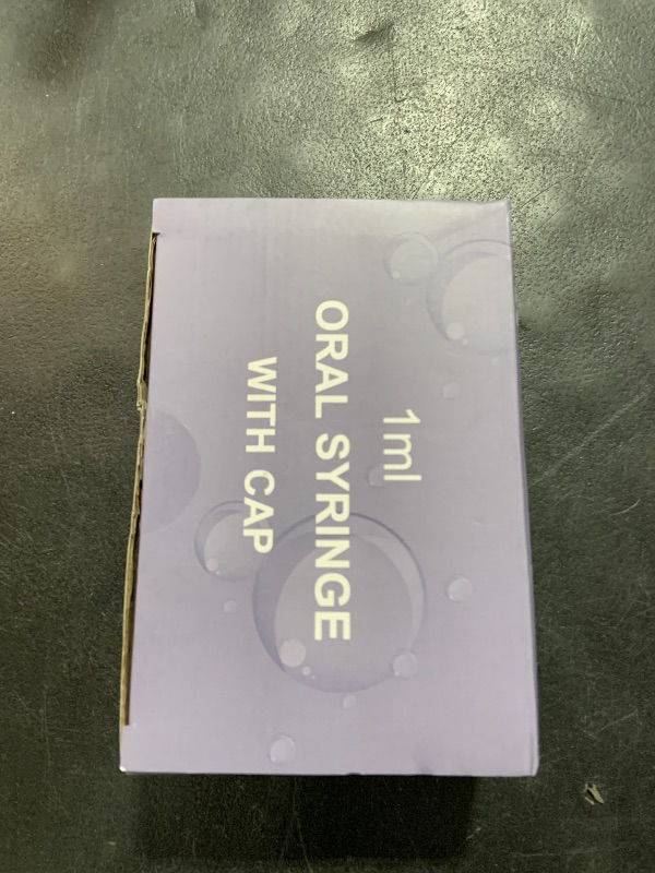 Photo 1 of 50 Pcs 1ml Syringes with Caps Oral Dispenser Individually Sterile Warpped for Medicine Dropper, Colostrum Collect Feeding Pets, Liquid