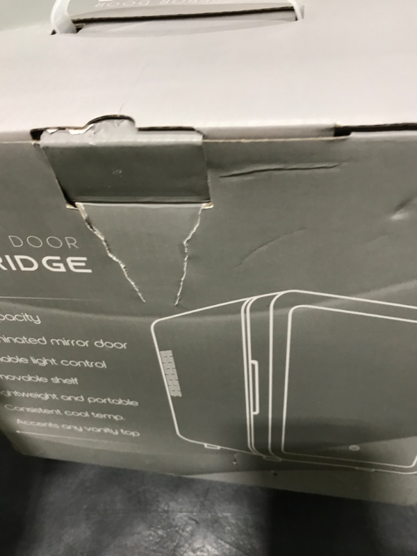 Photo 1 of Skincare Fridge With Dimmable LED Light Mirror, 4L Makeup Mini Fridge for Bedroom, Car, Office & Dorm, Cooler & Warmer, Portable Small Refrigerator for Cosmetics, Skin Care and Food, Blue