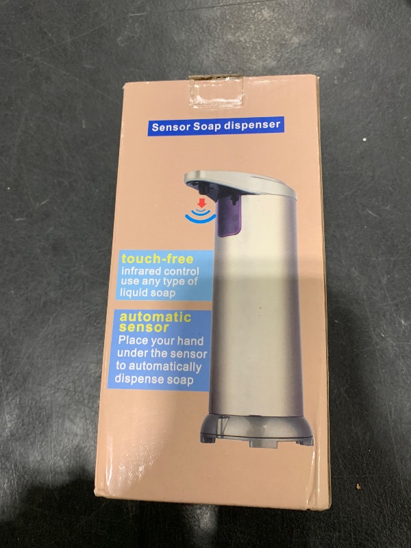 Photo 2 of Touchless Liquid Soap Dispenser,Automatic Soap Dispenser,Sensor Soap Dispenser Automatic,Brushed Stainless Steel Touchless Soap Dispenser for Bathroom Kitchen Hotel Restaurant.