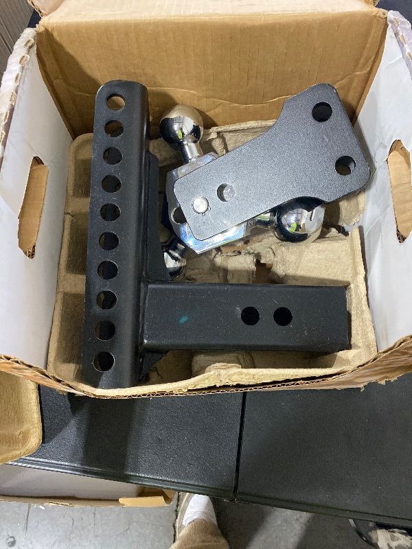 Photo 1 of B&W Trailer ches Tow & Stow Adjustable Trailer Hitch Ball Mount - Fits 2.5" Receiver, Tri-Ball (1-7/8" x 2" x 2-5/16"), 5" Drop, 18,000 GTW - TS20048B