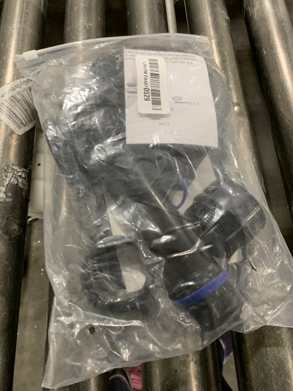 Photo 1 of (1 Pack) Yariwiz Black P Trap 1 1/2 Inch for Bathroom Kitchen Sink Drain Pipe Tubular Kit with Black Threaded Adapter and Blue TPE Washer KSD-001B