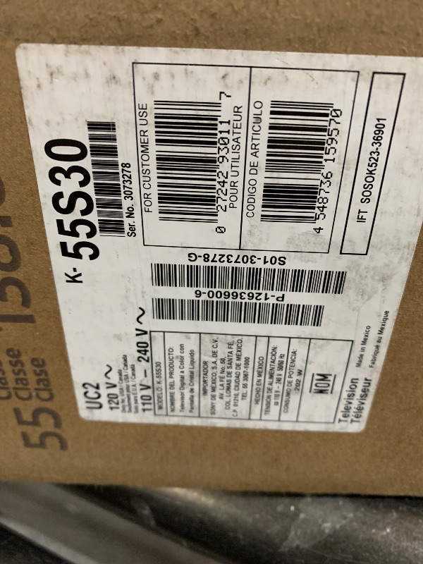 Photo 1 of Sony 55-Inch 4K Ultra HD BRAVIA 3 LED Smart TV with Google TV, LED Flat Screen, Dolby Vision HDR, Google TV, Exclusive PS5 Features, (K-55S30)