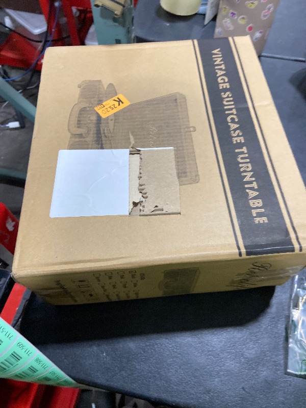 Photo 1 of Vinyl Record Player 3-Speed Bluetooth Suitcase Portable Belt-Driven Record Player with Built-in Speakers RCA Line Out AUX in Headphone Jack Vintage Turntable