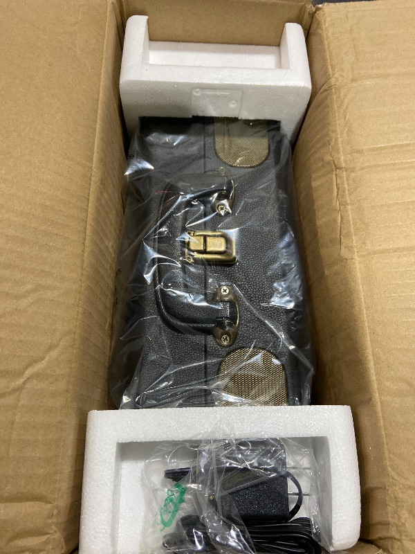 Photo 3 of Vinyl Record Player 3-Speed Bluetooth Suitcase Portable Belt-Driven Record Player with Built-in Speakers RCA Line Out AUX in Headphone Jack Vintage Turntable