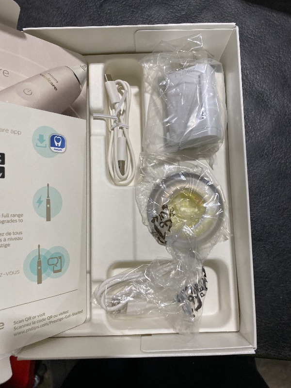 Photo 7 of Philips Sonicare DiamondClean Prestige 9900 Rechargeable Electric Toothbrush with SenseIQ, 5 Premium All-in-One Brush Heads, Plaque Removal, Gum Care, Whitening, Champagne, BD9001AZ