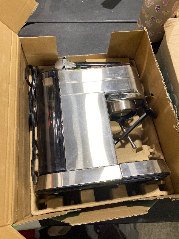 Photo 1 of CASABREWS CM5418 Espresso Machine 20 Bar, Compact Espresso Maker with Steam Milk Frother, Stainless Steel Coffee Machine with 34oz Removable Water Tank for Cappuccino, Gift for Women or Men, Silver