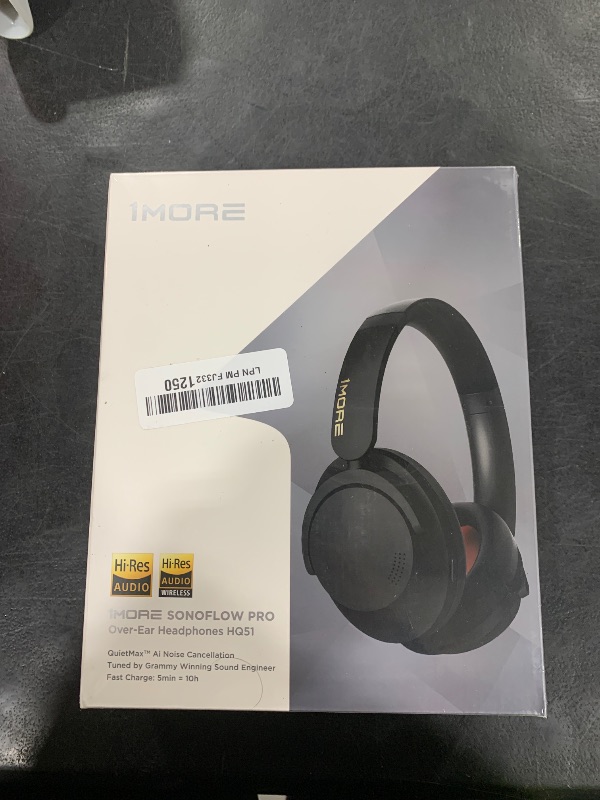 Photo 1 of 1MORE SonoFlow-Pro Noise Cancelling Headphones - HQ51 Over Ear Bluetooth Headphones with LDAC for Hi-Res Wireless Audio,100H Playtime,Bluetooth 5.4,QuietMax ANC, Comfortable Fit,Clear Calls