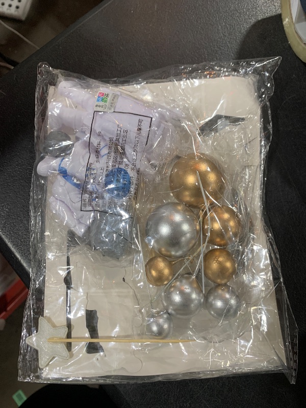 Photo 1 of 22Pcs Astronaut Space Cake Toppers Outer Space Cake Decorations Outer Space Themed Party Supplies Astronaut Figurines Planet Rocket Stars and Pearl Balls DIY Cake Toppers for Kids Birthday Baby Shower