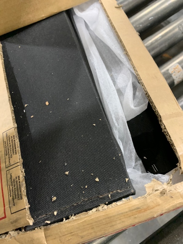 Photo 1 of *INCOMPLETE* BOX 1 OF 2 ONLY** ACQCA Full Size Upholstered Platform Bed with Twin Size Trundle and 2 Drawers, Headboard w/Brick Pattern, Wood Slat Support Included, for Boys Girls Kids Teens Adult, Gray