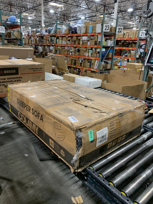 Photo 1 of Convertible Sleeper Chair-Fabric Futon Sofa Bed, Single Sleeper Sofa, Small Couch Bed with USB Port, Foldable Table, Pillow, Adjustable Backrest for Dorm/Bedroom/College Darkgrey