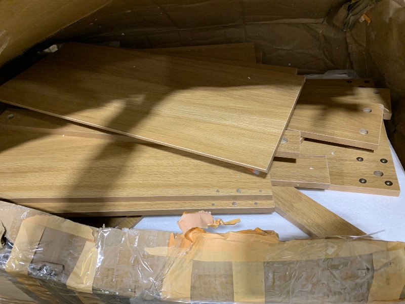 Photo 1 of **INCOMPLETE** SOLD FOR PARTS** YITAHOME 36 Inch Bathroom Vanity with Ceramic Sink, Bathroom Cabinet Vanity for Media Space, Freestanding Storage Bathroom Vanity with 1 Soft Closing Cabinet & 2 Drawers, Natural Brown