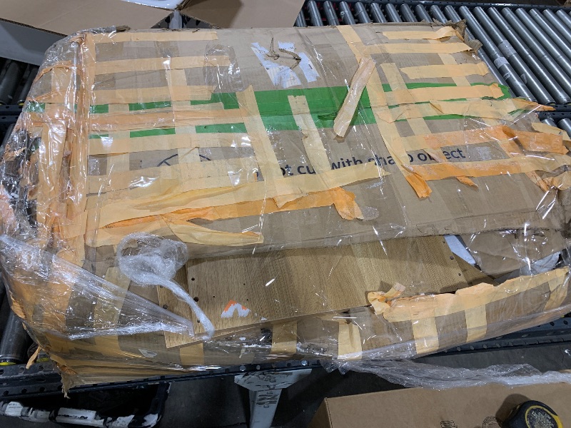 Photo 1 of **INCOMPLETE** SOLD FOR PARTS** YITAHOME 36 Inch Bathroom Vanity with Ceramic Sink, Bathroom Cabinet Vanity for Media Space, Freestanding Storage Bathroom Vanity with 1 Soft Closing Cabinet & 2 Drawers, Natural Brown