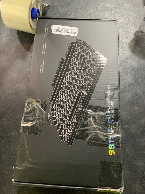 Photo 2 of Adventurers Typewriter-Style Retro Mechanical Keyboard LED Backlight 83 Keys Bluetooth 5.0 Blue Axis Wood Color Panel Compatible with iOS/Android/Windows/Vista/Linux/Mac Office/Gaming, 12.8x6.6x1.6in