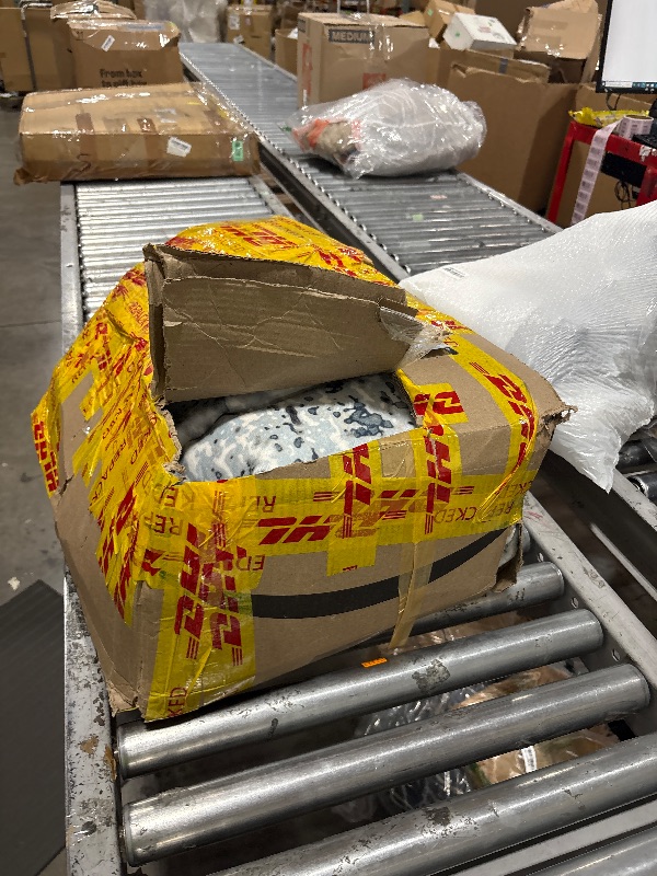 Photo 1 of Rugflix 8x10 Washable Area Rugs, Neutral Boho Carpet Living Room Rug Non Slip Stain Resistant, Large Area Rug for Indoor Bedroom Dining Room Office, Blue/Grey