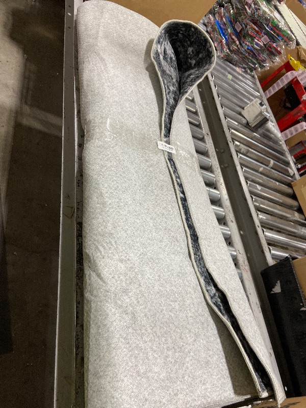 Photo 2 of 8x10 Area Rug Living Room Rug: Washable Modern Abstract Soft Thin Rug Indoor Floor No Slip Stain Resistant Carpet for Bedroom Dining Room Farmhouse Nursery Home Office - Black