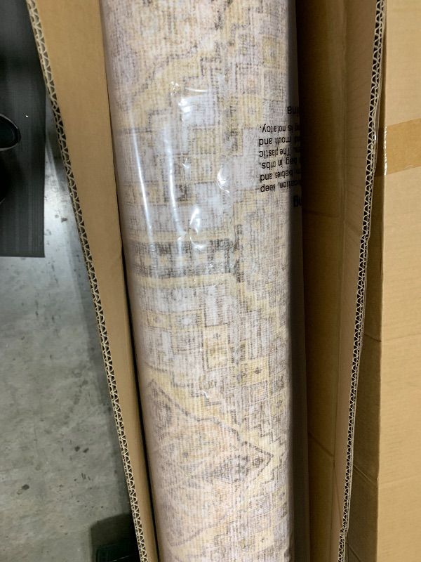 Photo 3 of RESARE-Area Rug 8X10 Rug for Living Room-Machine Washable Rugs for Bedroom-Soft Vintage Beige Non Slip Carpet- Rug for Dining Room Office Under Bed or Table