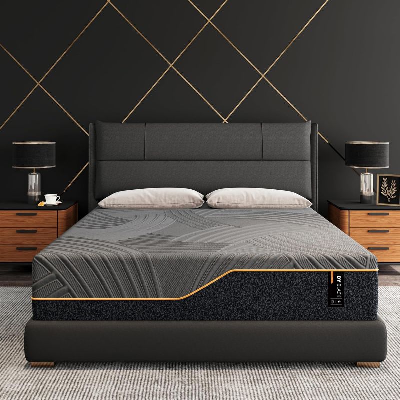 Photo 1 of 14 Inch Firm King Size Mattress in a Box, Copper Memory Foam King Mattress with Graphene Cooling Cover, Firm King Size Bed for Back Pain Relief, CertiPUR-US Certified, Foam Made in USA