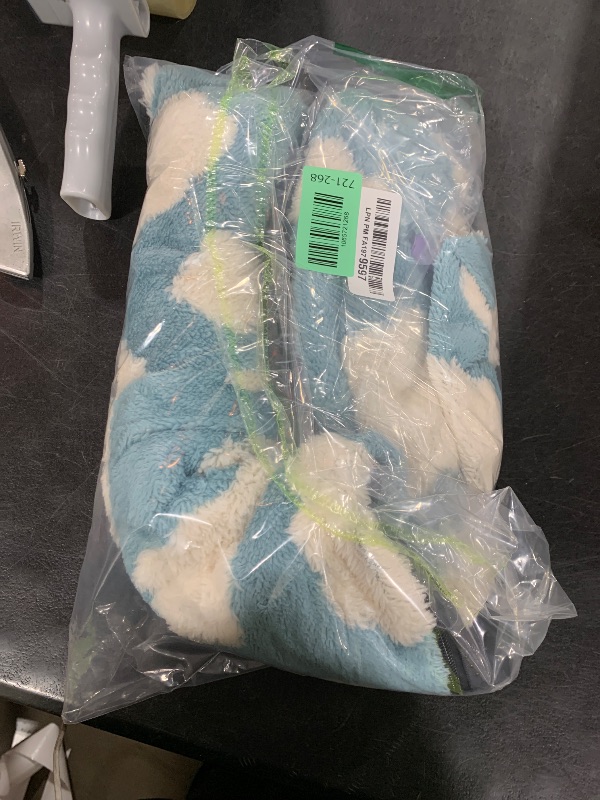 Photo 1 of *NO CUSHION* LE SURE Donut Dog Beds for Small Dogs - Calming Cat Beds for Indoor Cats as Christmas Bed Gift with Washable Cover, Jacquard Shaggy Plush & Anti Slip Bottom, 23 Inch, Blue *NO CUSHION*