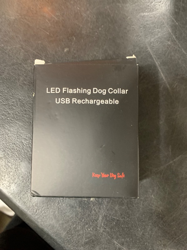 Photo 1 of PcEoTllar Light Up Dog Collars, Led Dog Collar, Rechargeable, Night Walking, Waterproof, Glow in The Dark Dog Collars Light for Large Small Medium Dogs, Red l