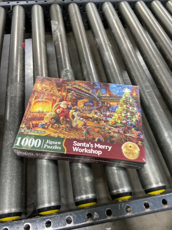 Photo 1 of 1000 Piece Cardboard Jigsaw Puzzles, Beautiful Christmas Puzzle - Every Piece Unique, Softclick Technology for 27x20 Inch